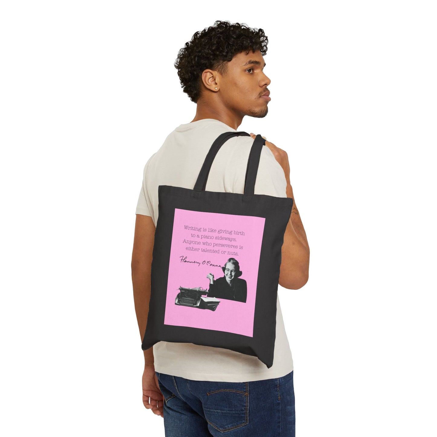 Flannery O'Connor Quote Canvas Tote Bag