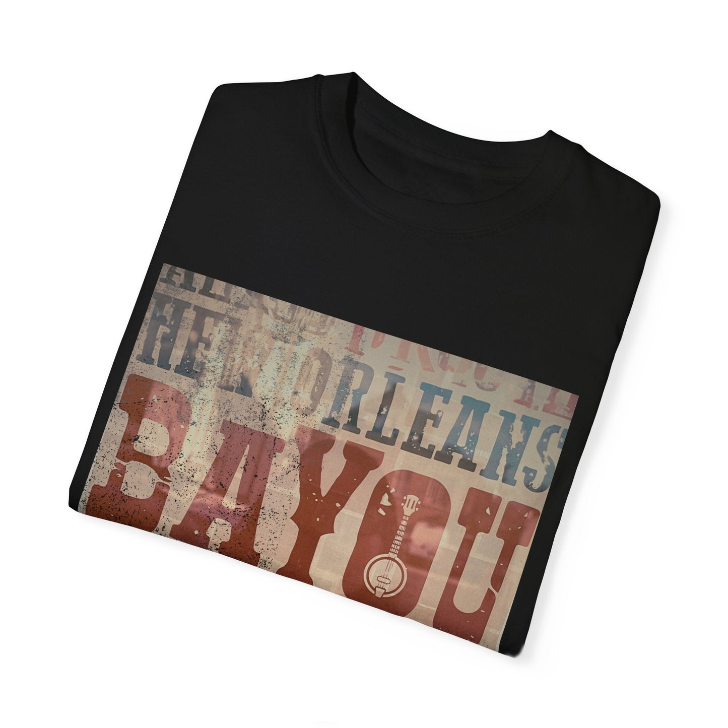 Vintage New Orleans Bayou Blues Festival T-Shirt, retro style, perfect for music lovers and festival-goers.