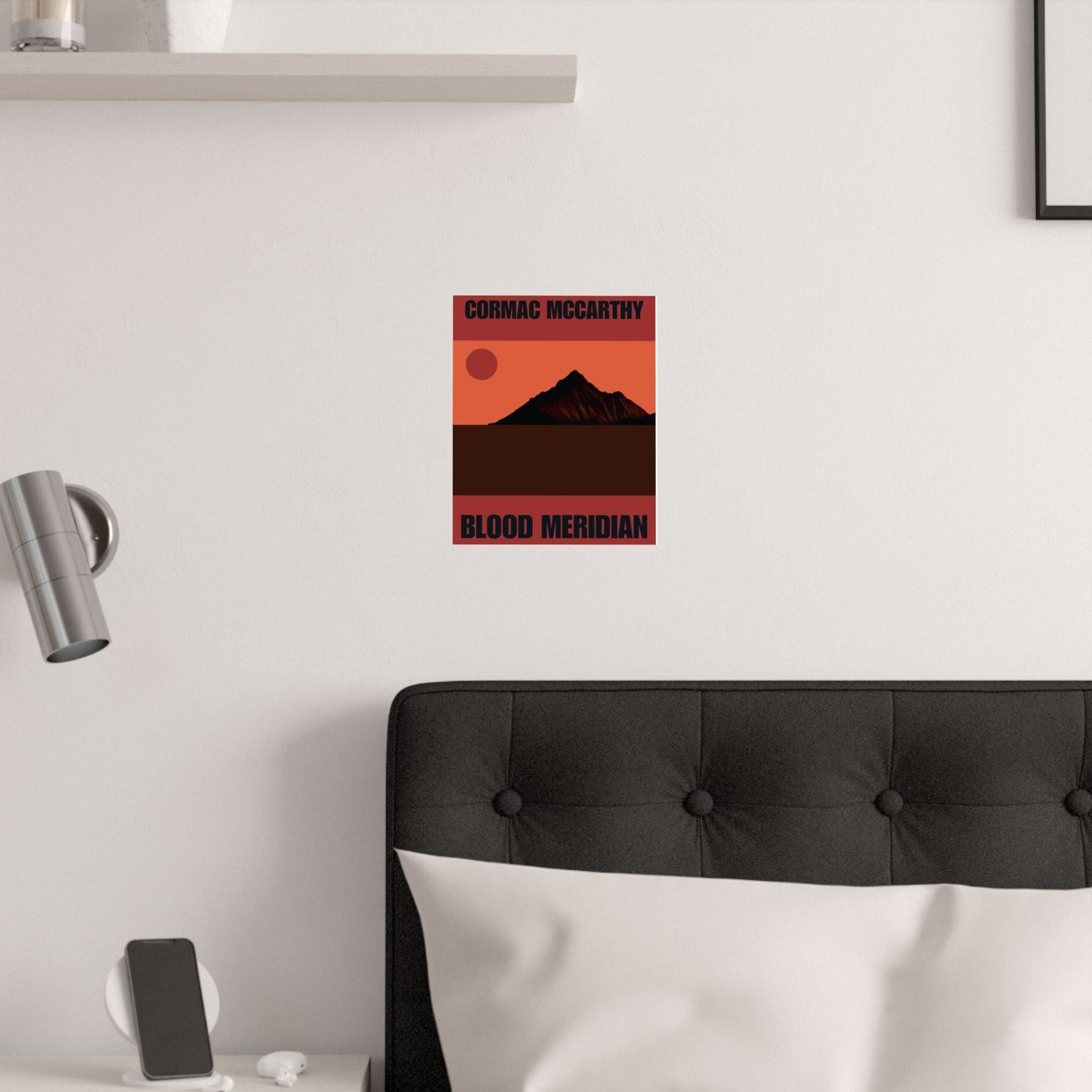 Cormac McCarthy Blood Meridian-inspired art print with dark mountain silhouette on museum grade paper.