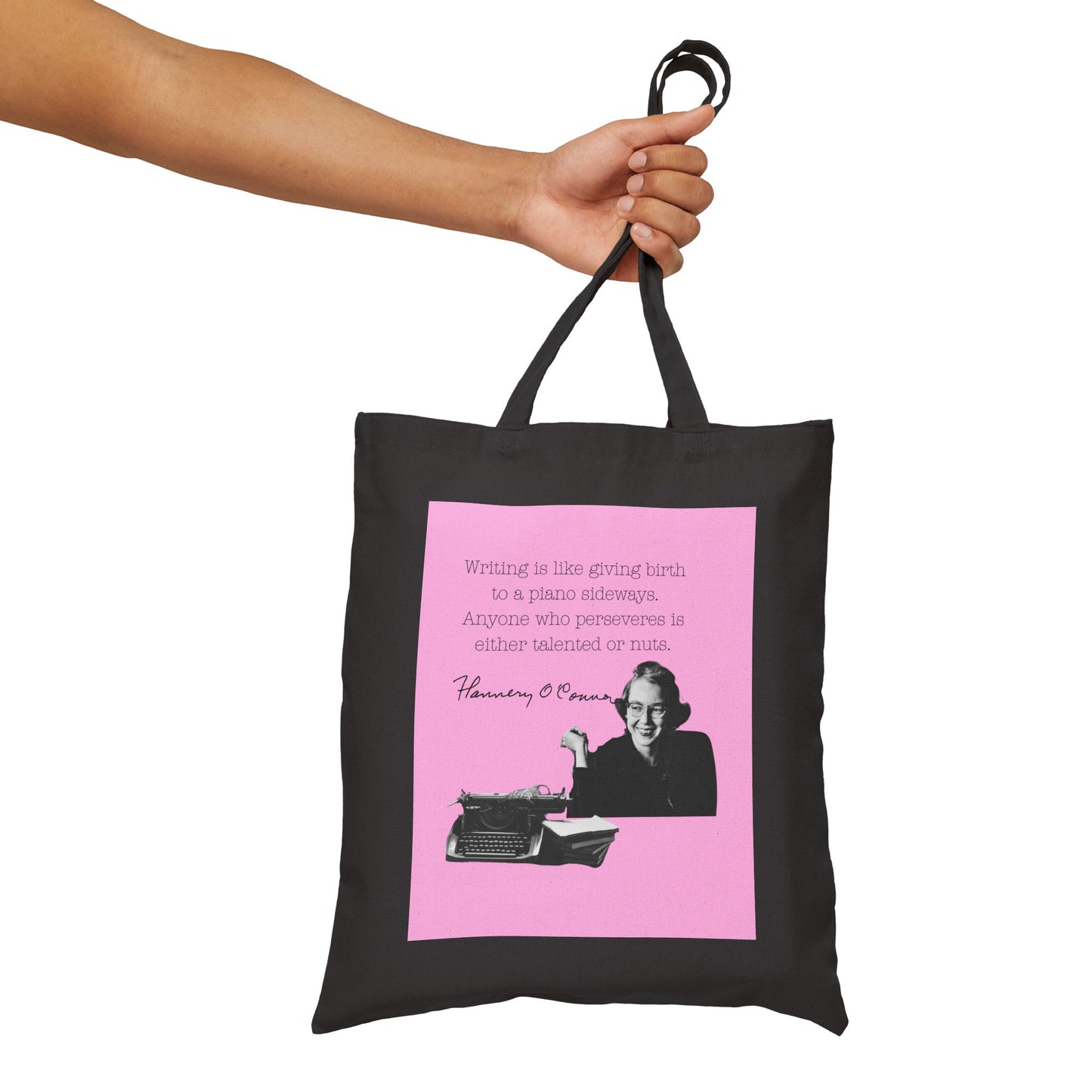 Flannery O'Connor Quote Canvas Tote Bag