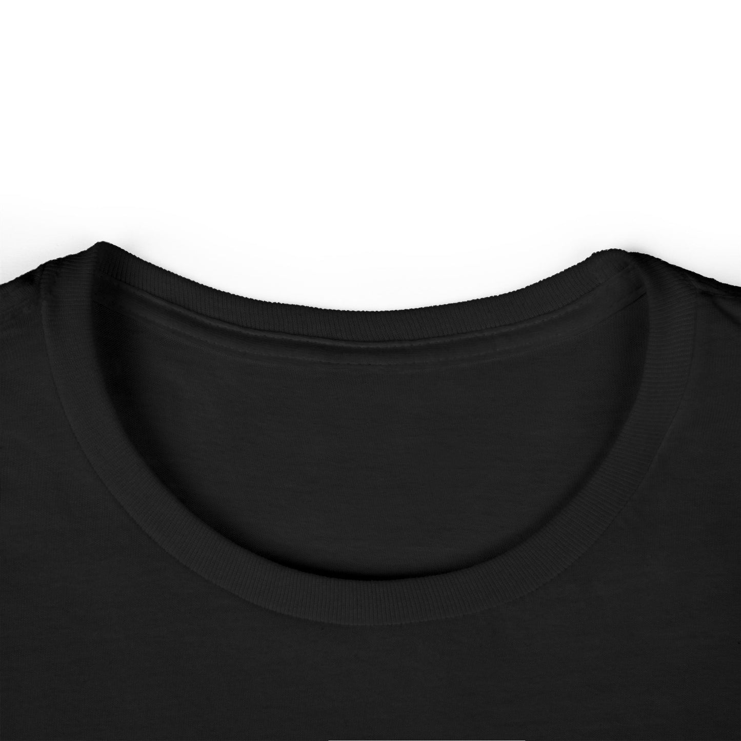 Women's black tee with Cormac McCarthy quote from "Blood Meridian."