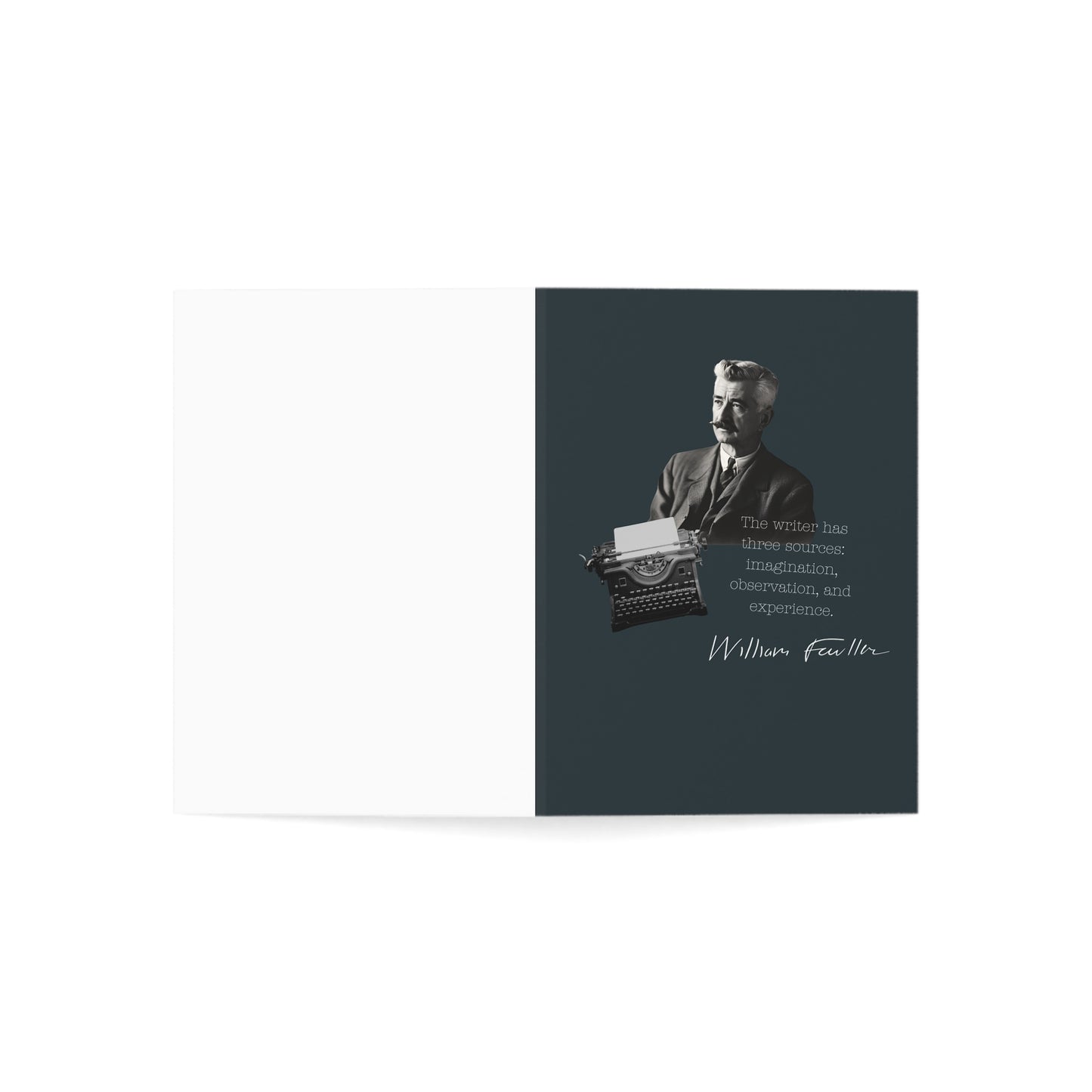 William Faulkner quote greeting card